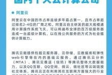 腾讯云和阿里云的优劣势比较（探究两大云计算巨头的特点与优势，帮助选择最适合的云服务供应商）